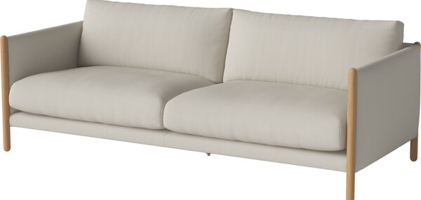 Hayden 2,5 sofa, Čalounění Baize grey, Povrchy Dub olejovaný Bolia