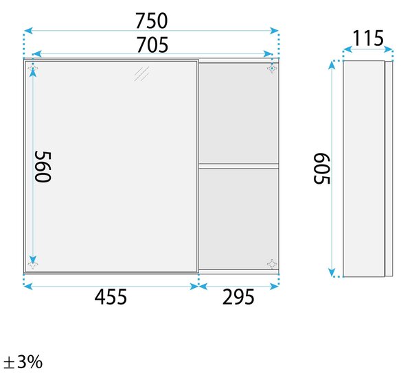 Sada koupelnového nábytku s umyvadlem Denver 80cm Grey