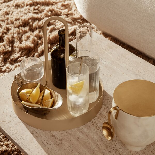 Ferm Living designové sklenice na vodu Ripple Long Drink Glasses
