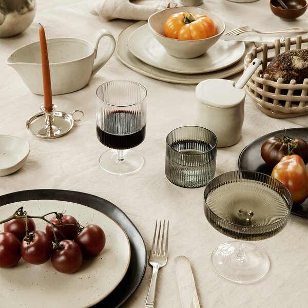 Ferm Living designové sklenice na vodu Ripple Low Glasses