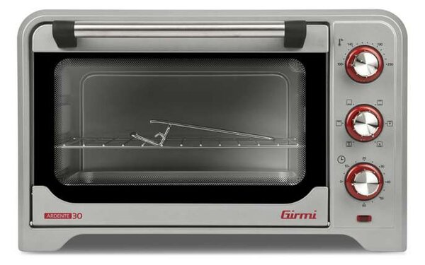 Elektrická trouba Girmi FE3006 – 30 l, 1600 W, šedo-červená