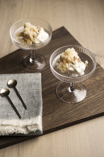 Ferm Living designové sklenice na šampaňské Ripple Champagne
