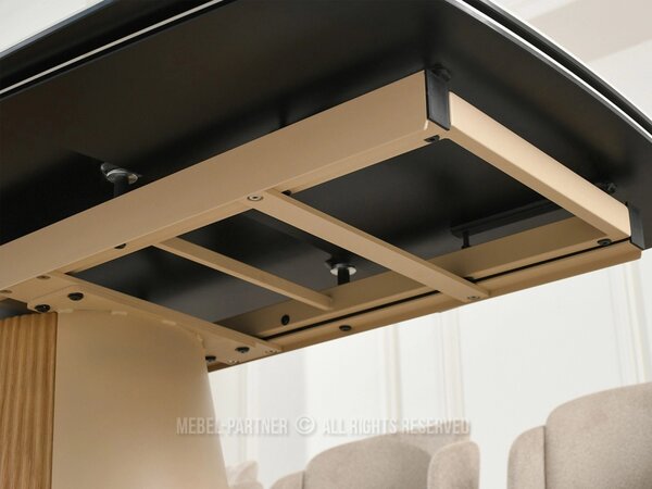 Designový rozkládací stůl 200(300)x98 PEREGRINE - béžový mramor / dub / béžový