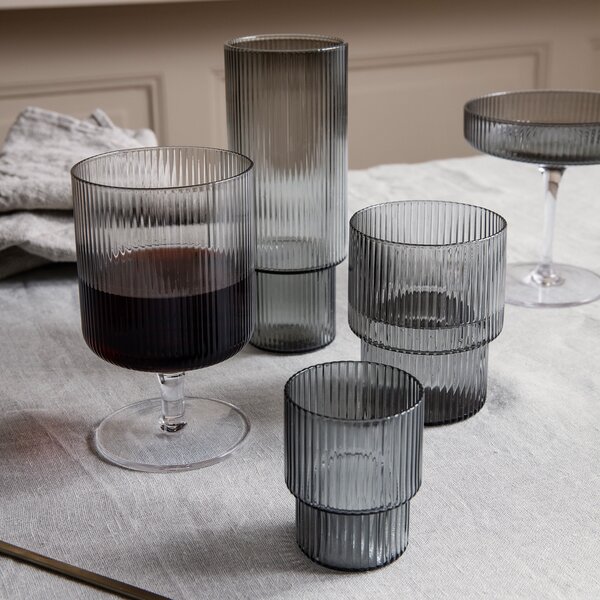 Ferm Living designové sklenice na víno Ripple Wine Glasses