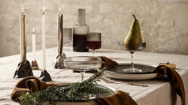 Ferm Living designové sklenice na víno Ripple Wine Glasses