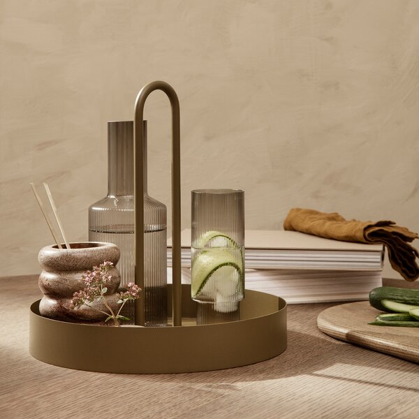 Ferm Living designové sklenice na vodu Ripple Small Glasses