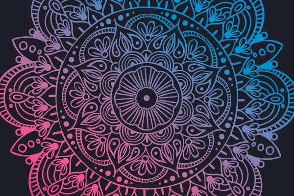 Tapeta Mandala na tmavém pozadí