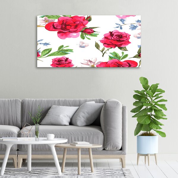 Moderní obraz canvas na rámu Červené růže oc-85695644