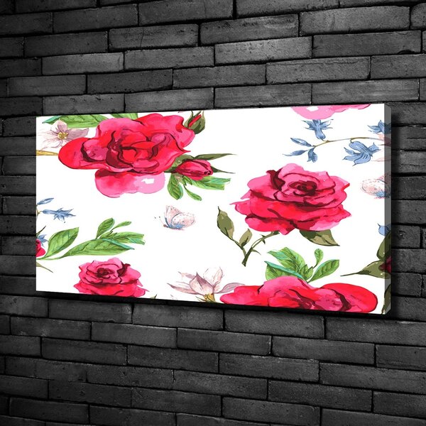 Moderní obraz canvas na rámu Červené růže oc-85695644