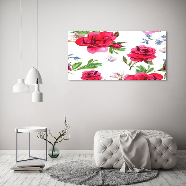 Moderní obraz canvas na rámu Červené růže oc-85695644