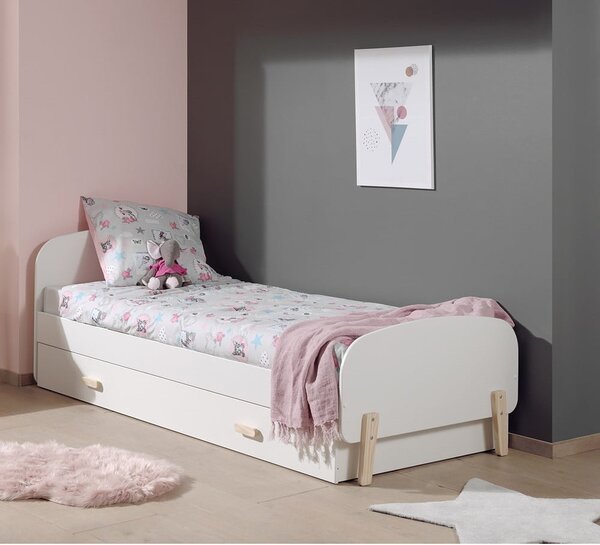 Bílá dětská postel Vipack Kiddy, 90 x 200 cm
