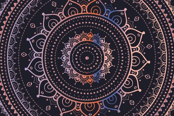 Tapeta barevná Mandala