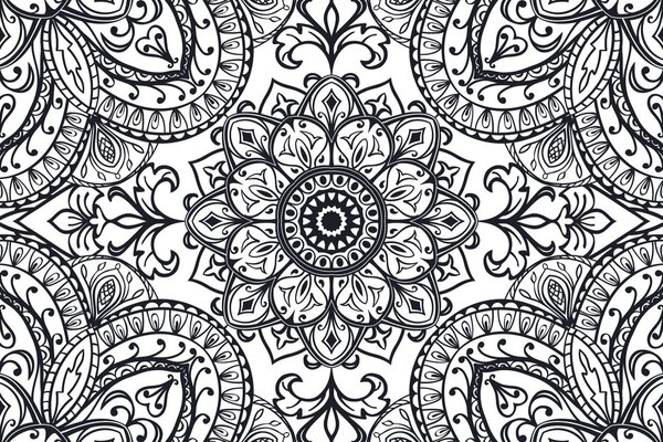 Tapeta černobílý ornament