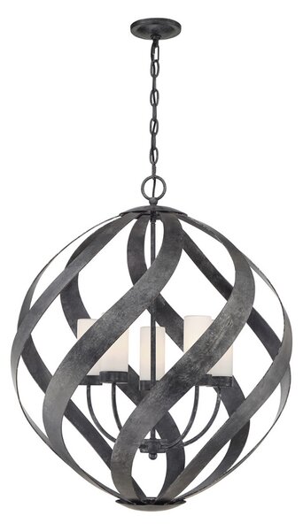Závěsná svítidlo Quintiesse, Blacksmith, stmívatelné, Černá, Obývací pokoj, Kov, Vintage