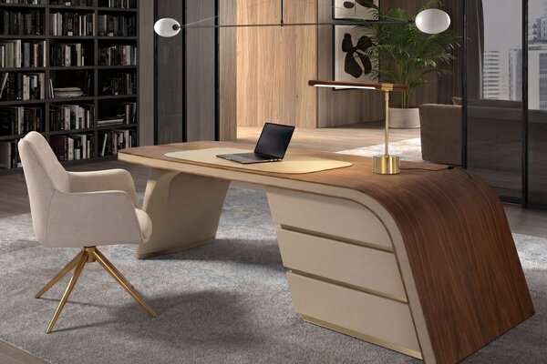 -25 % Dny MOMENTI– Angel Cerdá Zlatá kovová stolní LED lampa No. 8122