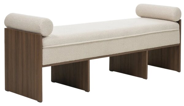 NovaNook Světle béžová bouclé lavice Foppo 150 cm