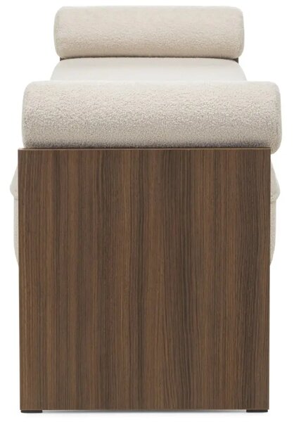 NovaNook Světle béžová bouclé lavice Foppo 150 cm