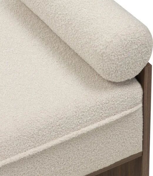 NovaNook Světle béžová bouclé lavice Foppo 150 cm