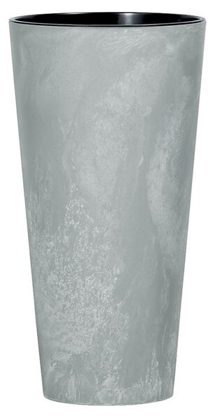 Kvetináč s vložkou TUBUS Slim Beton 150x286 mm, vzhľad betón