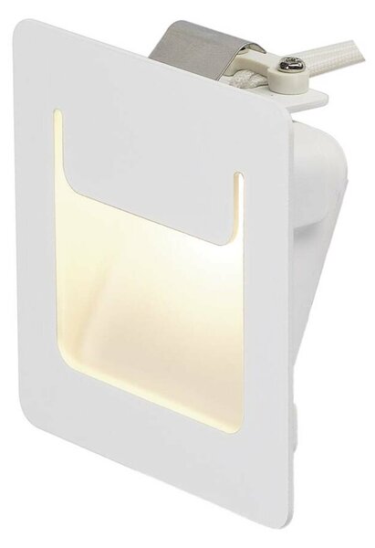 SLV BIG WHITE DOWNUNDER PUR 80, vestavné svítidlo, LED, 3000K, hranaté, bílé, D/Š/V 8/3,2/8 cm, vč. listových pružin 151950