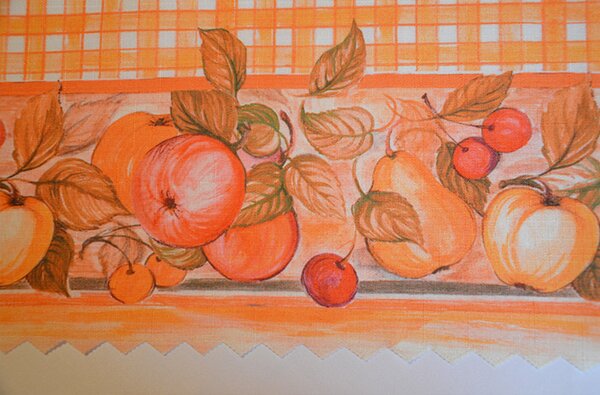Ubrus - ovoce oranžový 75x75