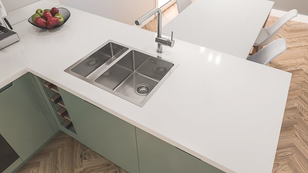 GROHE K700U - Nerezový kuchyňský dřez, kartáčovaná nerezová ocel 31576SD1