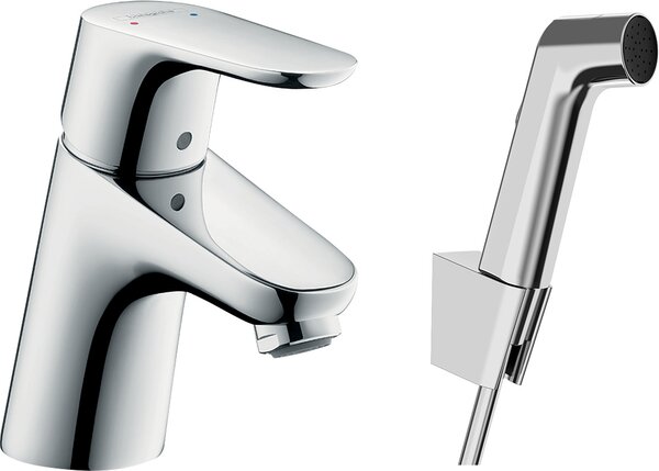 Hansgrohe Focus - Páková umyvadlová baterie 70 s ruční sprchou Bidette a sprchovou hadicí 160 cm, chrom 31926000