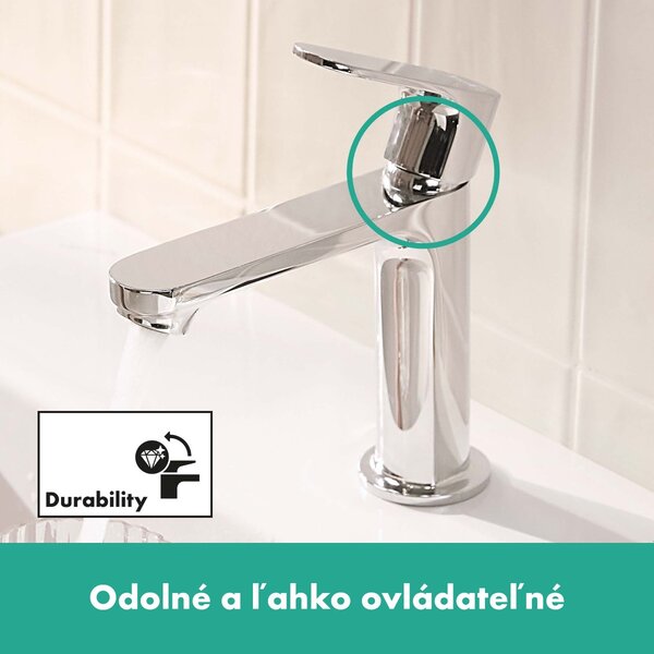 Hansgrohe Rebris S - Páková umyvadlová baterie 110 s ruční sprchou Bidette a sprchovou hadicí 160 cm, chrom 72215000