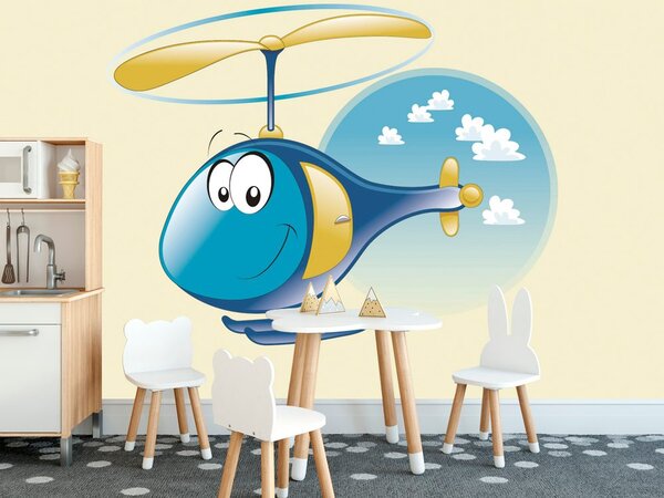 Tapeta helikoptéra v oblacích