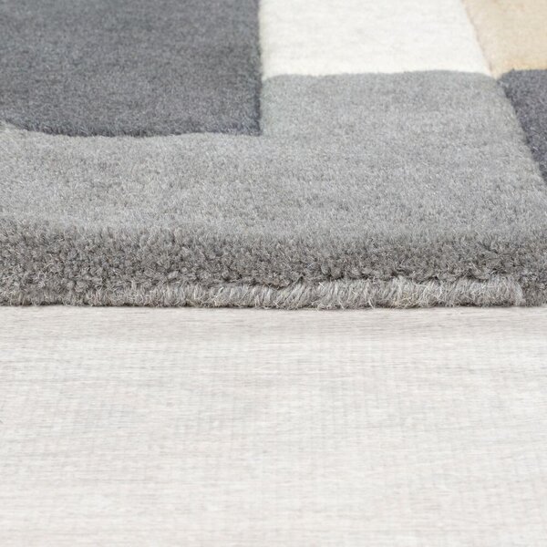Flair Rugs, Běhoun Abstract Collage Monochrome, 60x230, šedá, chodba / předsíň