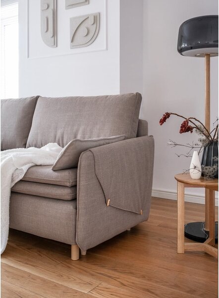 Světle hnědá rozkládací pohovka 207 cm Simon – Miuform