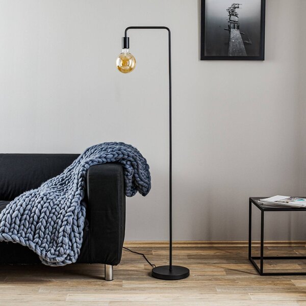 Trio Lighting Stojací lampa Diallo bez stínidla černá matná, Černá, Obývací pokoj / jídelna, kov, Moderní