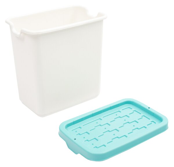 Doloni Úložný box s víkem 28x18,6x27,2 Bílý/Tyrkysový