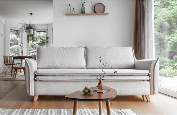 Krémová rozkládací pohovka 225 cm Charming Charlie – Miuform