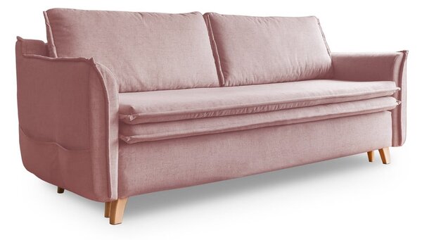Světle růžová rozkládací pohovka 225 cm Charming Charlie – Miuform