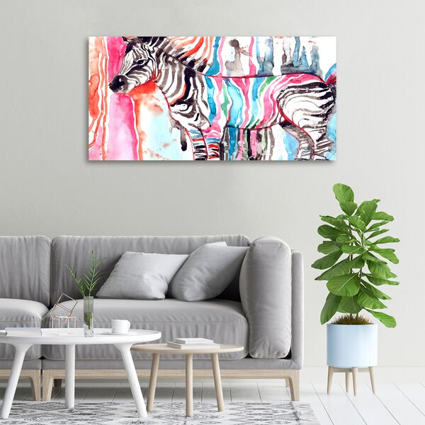 Foto obraz na plátně Barevná zebra oc-87232366