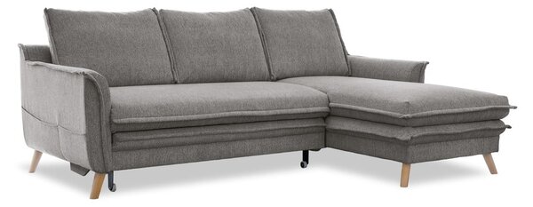 Šedá rozkládací rohová pohovka (pravý roh) Charming Charlie – Miuform
