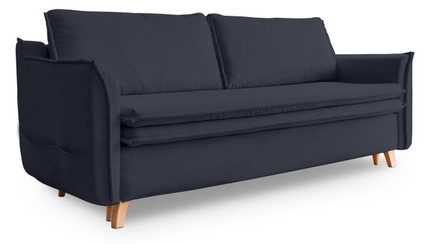 Tmavě šedá/antracitová rozkládací pohovka 225 cm Charming Charlie – Miuform