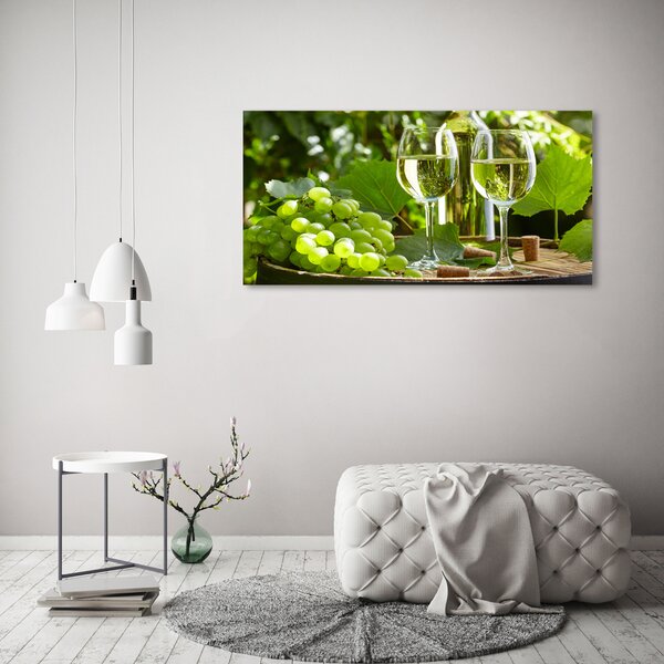 Foto obraz canvas Bílé víno a ovoce oc-87376150