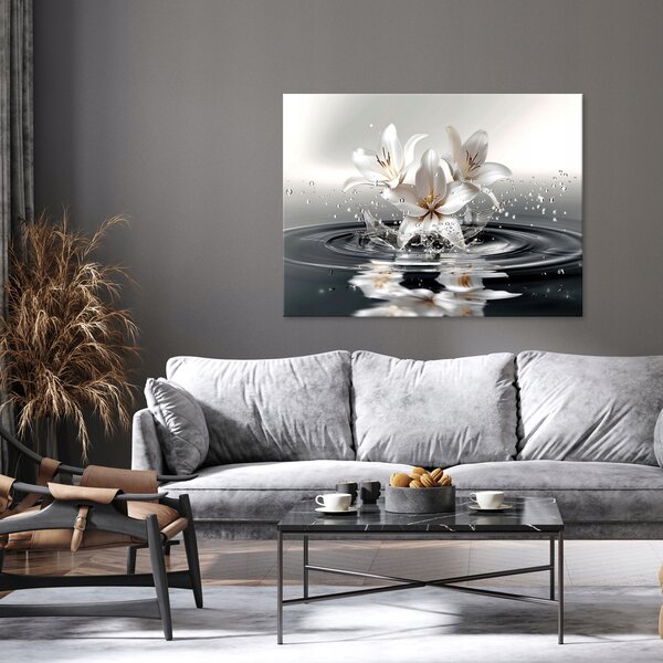 Obraz Wallarena abstraktní moderní na plátně 100x70 cm hnědý rám