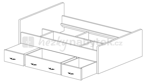 Jednolůžková postel 90 cm Dulce 80262 buk -22