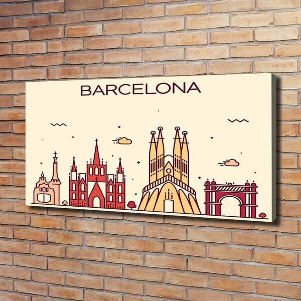 Foto obraz na plátně Nápis Barcelona oc-87486158