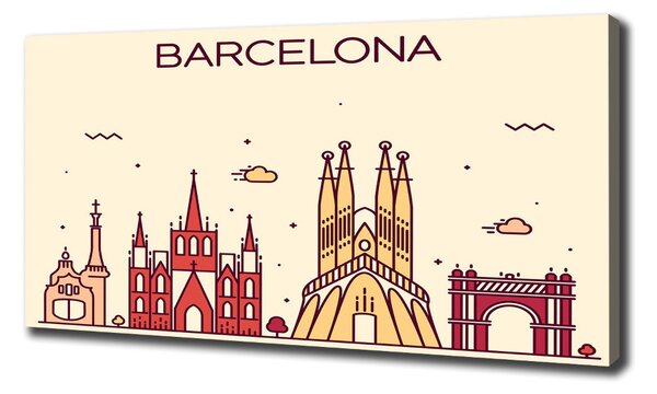 Foto obraz na plátně Nápis Barcelona oc-87486158