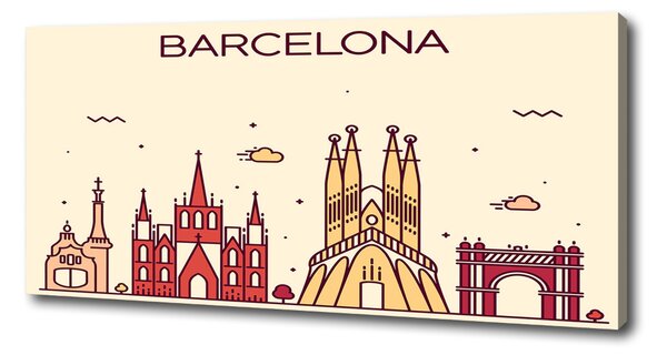 Foto obraz na plátně Nápis Barcelona oc-87486158