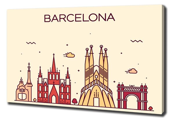 Foto obraz na plátně Nápis Barcelona oc-87486158
