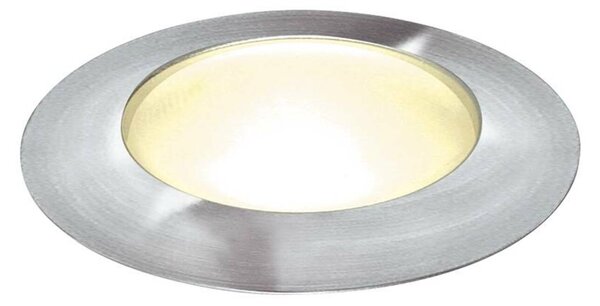 BIG WHITE SLV POWER TRAIL-LITE 42, venkovní zapuštěné podlahové svítidlo, LED, 3000K, IP67, kulaté, nerezová ocel 316 228332