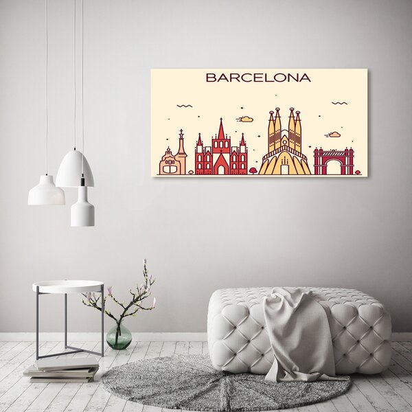 Foto obraz na plátně Nápis Barcelona oc-87486158
