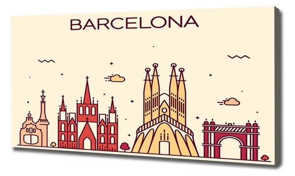 Foto obraz na plátně Nápis Barcelona oc-87486158