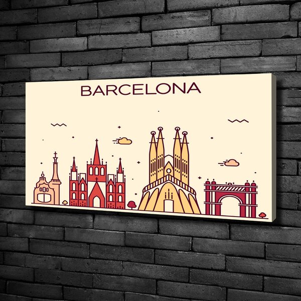 Foto obraz na plátně Nápis Barcelona oc-87486158