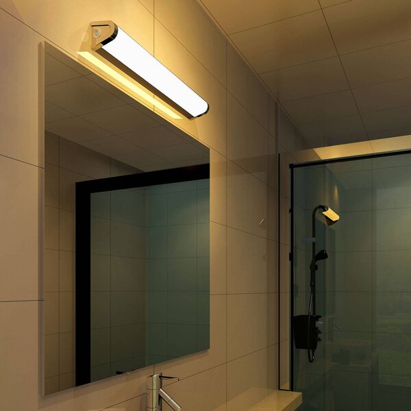 G & L Handels GmbH LED nástěnné světlo 511106 pro zrcadla, vypínač, Chrom / stříbro, Ložnice, Hliník, Moderní